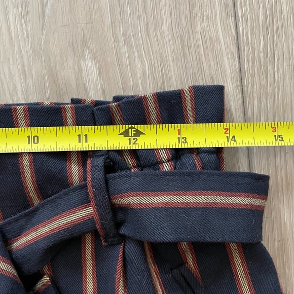 Zara | High Waisted Pinstripe Paper Bag Pants - Size S - Picture 9 of 12